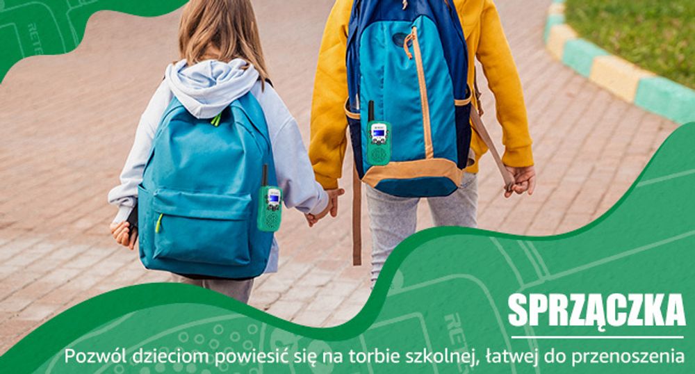 Retevis RT388 Walkie Talkie Zabawka dla dzieci od 4 do 12 lat, radia z latarką VOX, prezenty świąteczne dla chłopców i dziewcząt (zielone)