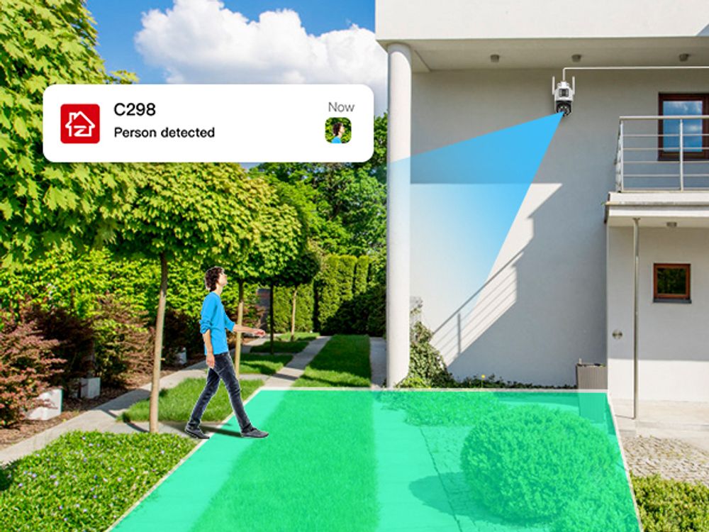 IP Außenkamera ZOSI C298 WiFi Schwenk-Neige 6MP Dual IP66