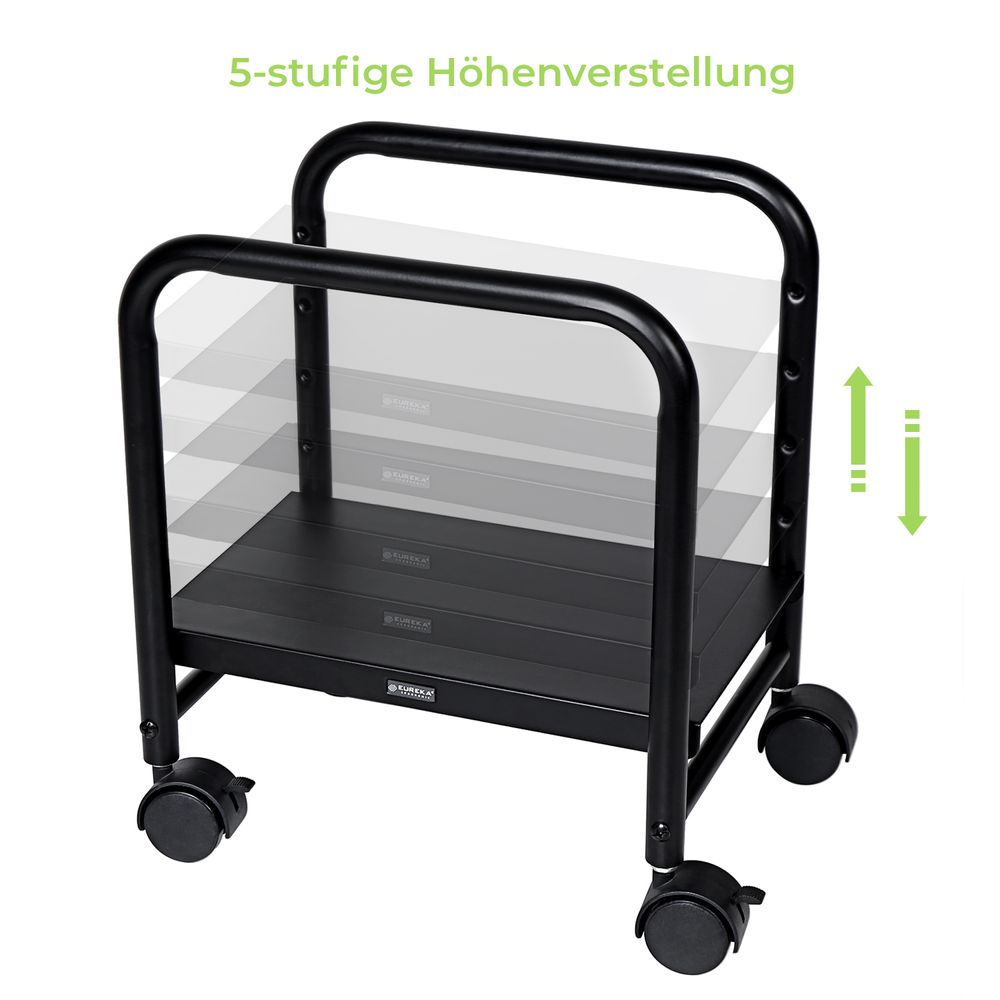 EUREKA ERGONOMIC PC Rollwagen Höhenverstellbarer Computerständer Computerschrank Rollbar Tower Ständer mit Rollen
