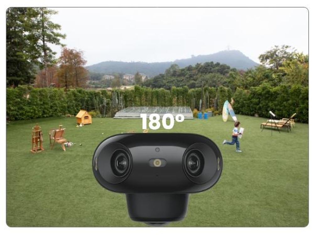Reolink Argus 4 Pro+Panel słoneczny, kamera bezpieczeństwa 4K 8MP 2.4/5GHz WiFi, podwójny obiektyw 180°, noktowizor ColourX, inteligentne wykrywanie, czarna
