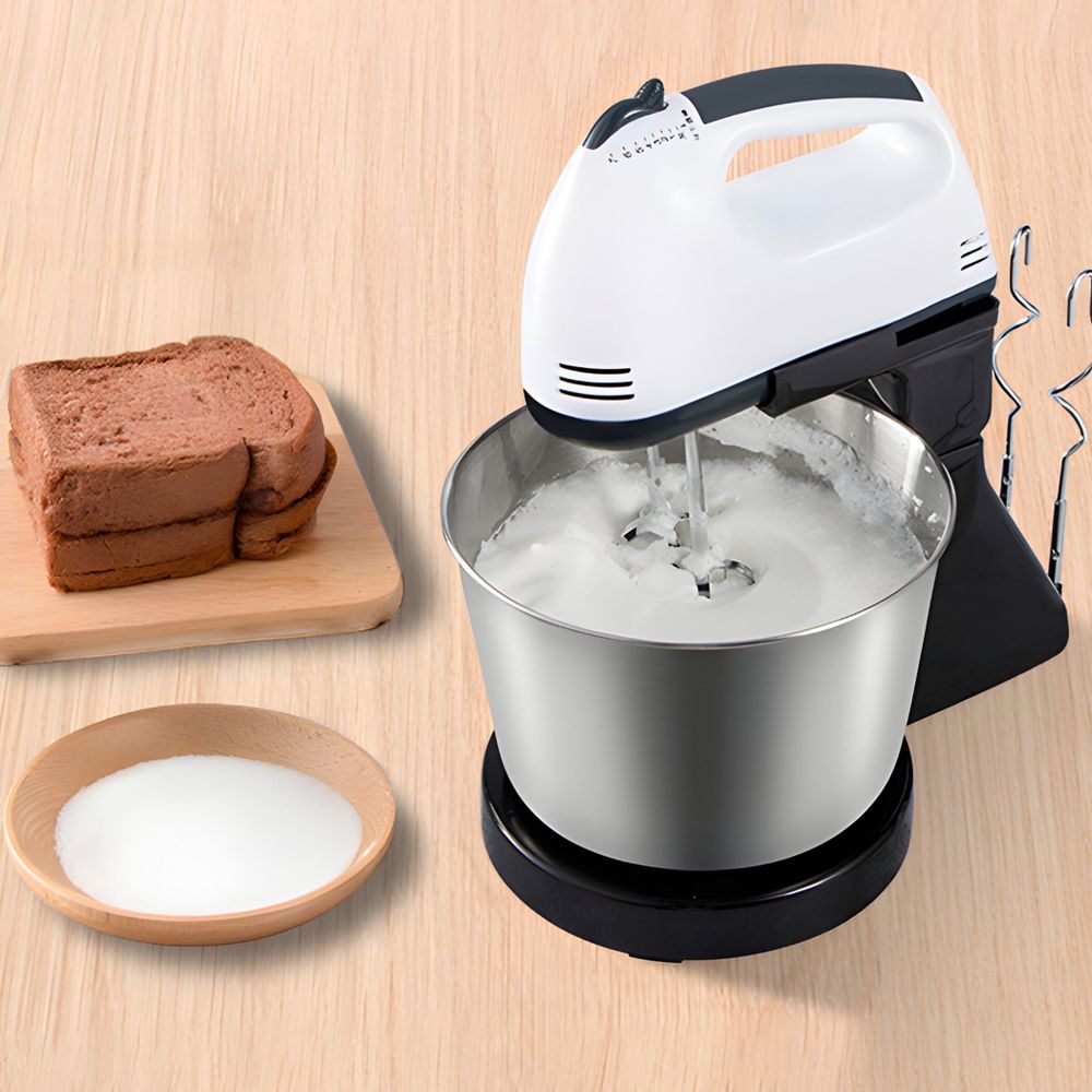 Handmixer 450W Mixer mit Schüssel Elektrischer Standmixer, Handrührer, Eierschläger, 220V, 7 Stufen, Handrührgerät, Turbotaste, Rührmixer Retoo
