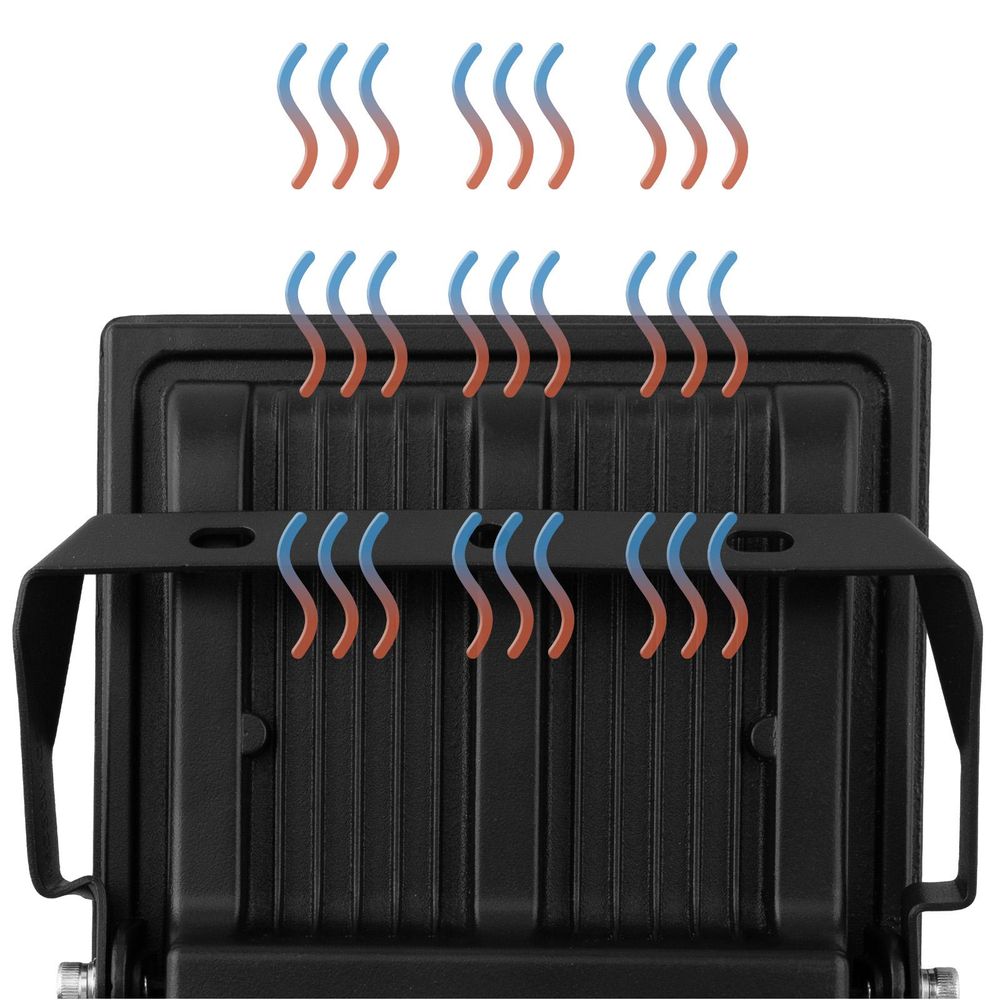 LUMILED LED Strahler mit Linse 100W Superhell Außenstrahler 11000 lm LED Fluter Strahler für Außen IP65 Wasserdicht IK05 4000K Neutralweiß Scheinwerfer Flutlichter schwarz Flutlichtstrahler