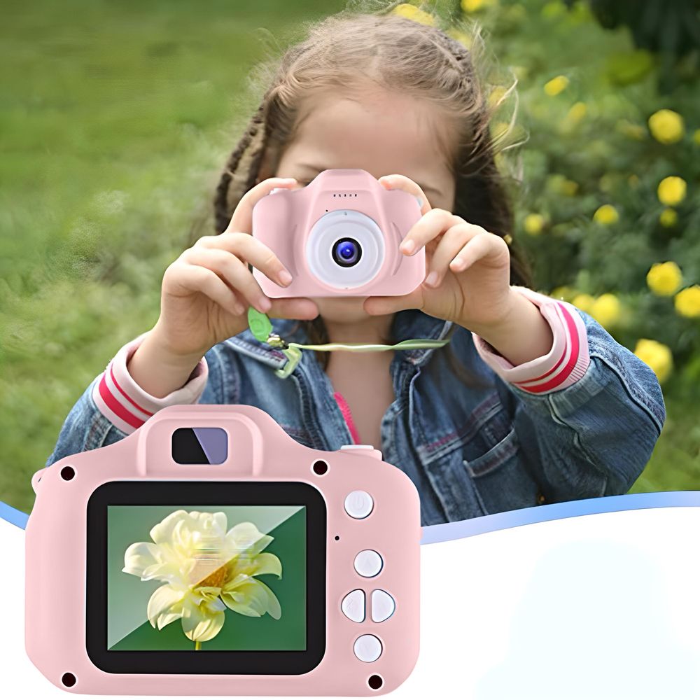 Kinderkamera HD Kids Kinder Digitalkamera Student Fotoapparat für 3-10 Jahre Selfie Video 2 Zoll LCD Bildschirm Geburtstag Geschenk 3MP 1080P Retoo
