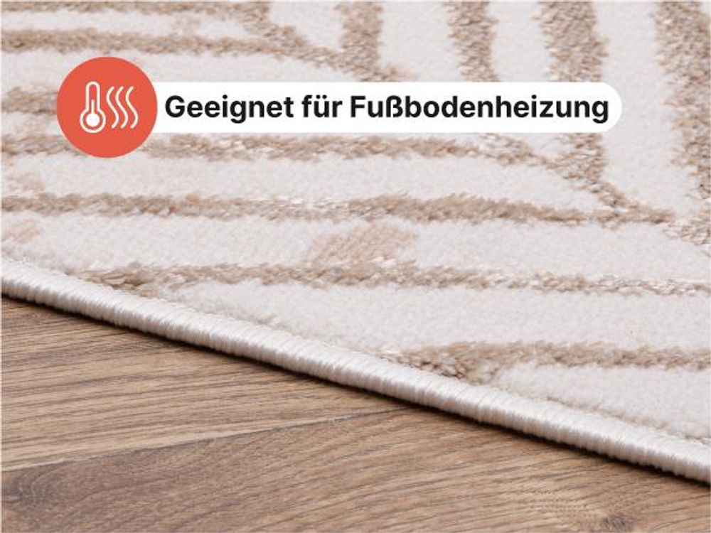 Tapiso Teppich Crystal Modern Braun Beige Gold Wohnzimmer 250 x 350 cm