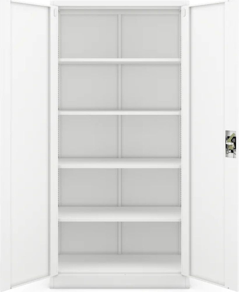 Aktenschrank Lagerschrank Mehrzweckschrank Metallschrank 4 Fachböden Pulverbeschichtung Stahlblech 185 cm x 90 cm x 40 cm