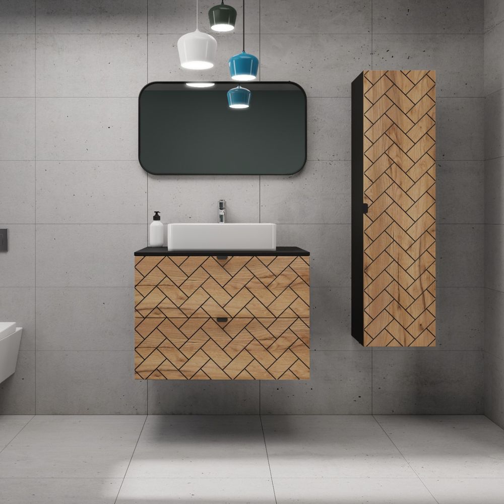 Rodan, Badmöbel, Badezimmermöbel, Badezimmerschränk, Badezimmer Hochschrank