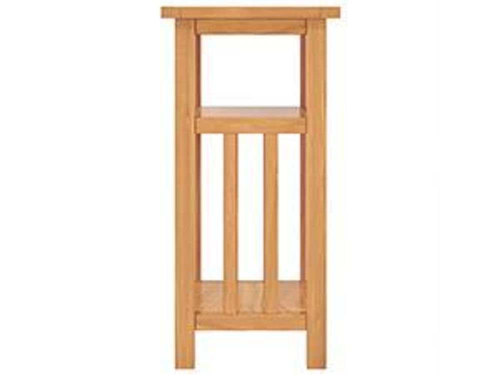 vidaXL Beistelltisch mit Zeitungsablage 27x35x55 cm Massivholz Eiche