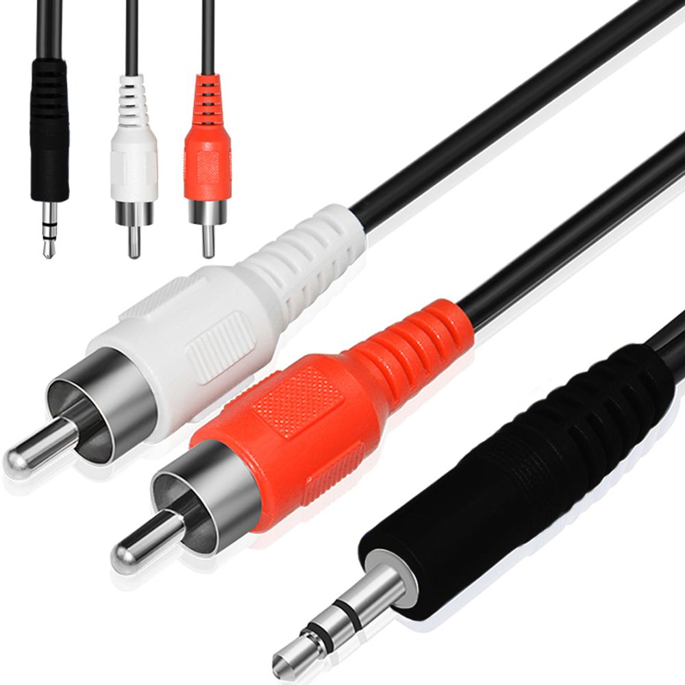 3,5mm Klinke zu Cinch RCA Kabel | Stereo, Audio, AUX | Adapterkabel für HiFi Receiver & Audiogeräte | 1.5 m | Retoo
