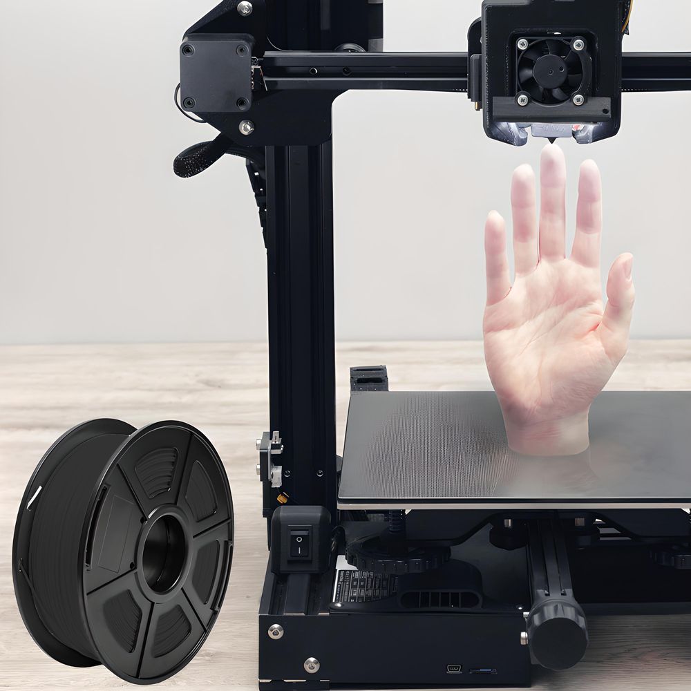 3D Drucker PLA 1.75mm Filament Rolle  Stift Spule Spool 3D-Drucker 3D-Stifte ABS Filament Druckmaterialien Printer Stift Schwarz 68M Schwarz Retoo