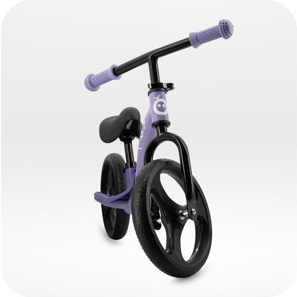 MoMi ISOKA Laufrad Kinder Fahrrad – Balance Bike - TPR-Räder mit LED, ab 2 Jahren bis 35 kg - Violett