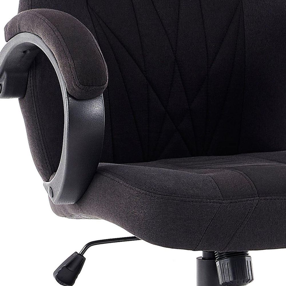 SENSE7 Prism Gaming Krzesło materiałowe czarne – ergonomiczne krzesło biurowe Krzesło do komputera Krzesło dla graczy Funkcja bujania Krzesło dla graczy 120 kg Tkanina HDF™