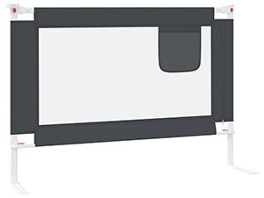 vidaXL Protezione letto per bambini grigio scuro 90x25 cm tessuto