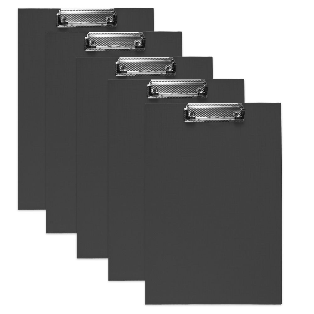 10 Stück DIN A4 Klemmbretter Schreibbrett Schreibunterlage Klemmmappe Schreibplatte Schwarz