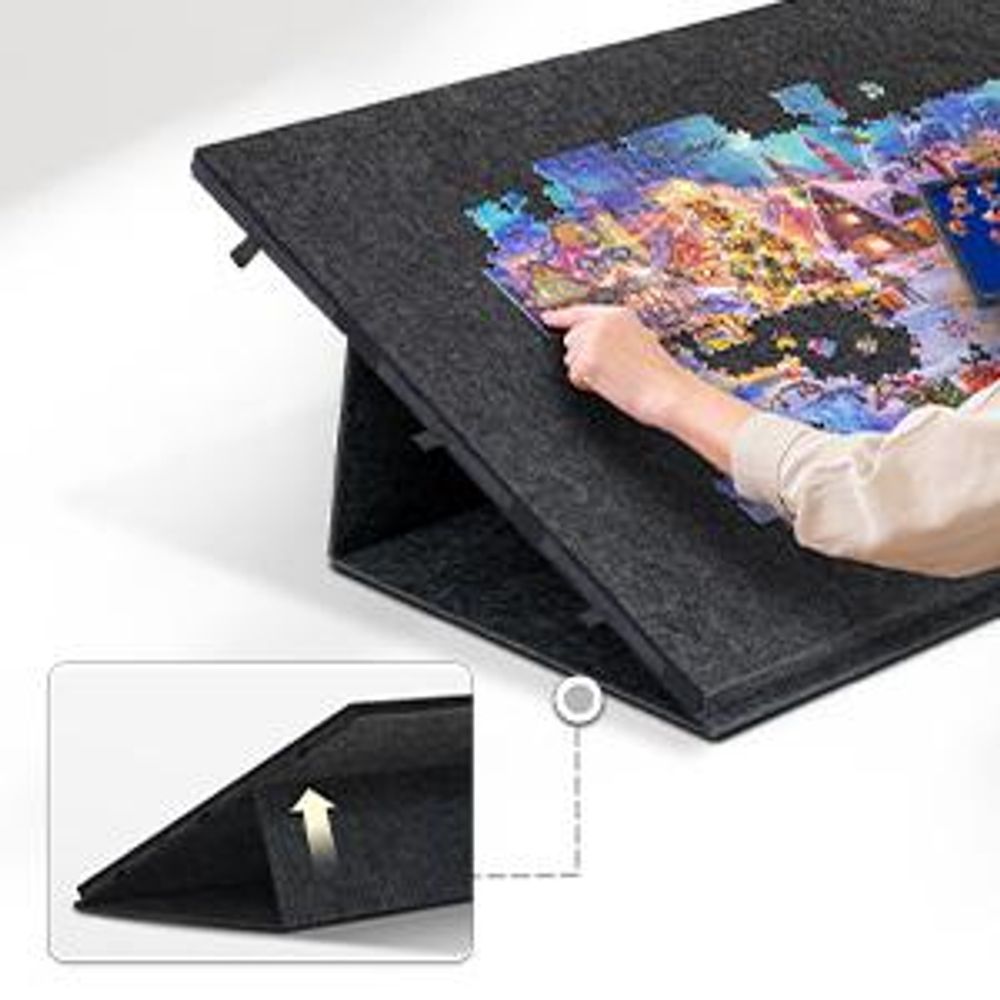 Puzzlebrett, Puzzletisch, Puzzle Plattform, 2-in-1 Puzzleständer & Abdeckung, mit 6 Schubladen, Tragbare Puzzle-Aufbewahrung für 1000 Teile