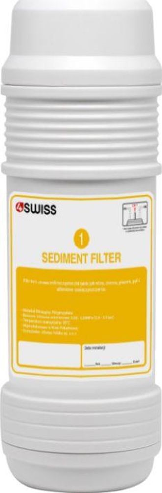 4Swiss Sedimentfilter Nr 1 WFF021 Ersatzfilter Wasserfilter - Wasseraufbereitung Vorfilter Filterkartusche Rost Sand Staub Trinkwasserfilter