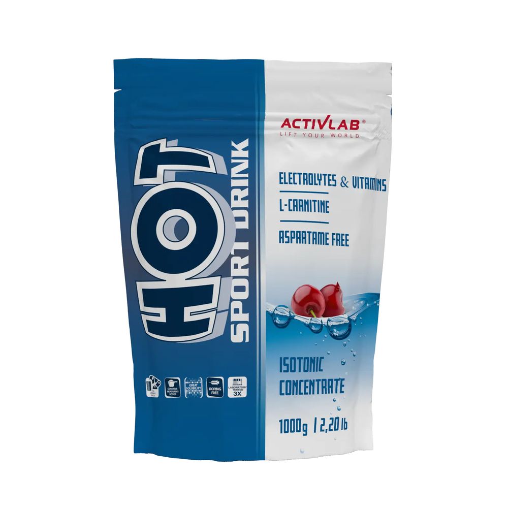 Activlab Hot Sport Drink Orzeźwiający koncentrat napoju izotonicznego smak wiśniowy