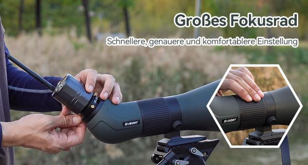 Svbony SA401 APO Spektiv 25-75x100mm, Doppel-ED-Glas, Präziser Fokus, Wasserdichtes Abgewinkeltes Spektrive für die Vogelbeobachtung