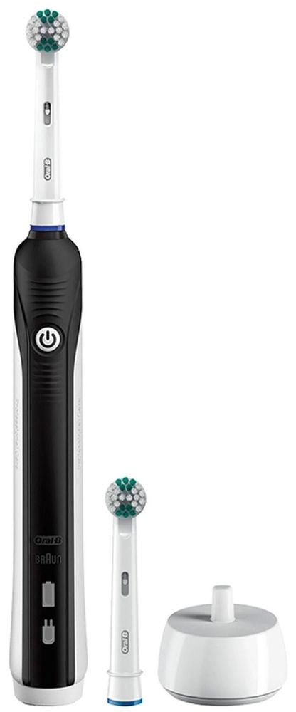 Oral-B Pro 1 Easy Clean Elektrische Zahnbürste + 4 Ersatzbürstenköpfe + weißes Etui