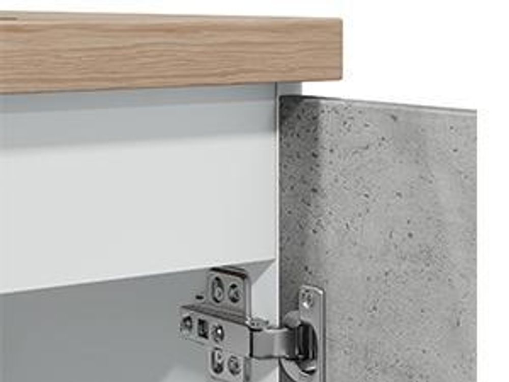 vidaXL Spülenunterschrank Lyon Betongrau 80x46x81,5 cm Holzwerkstoff