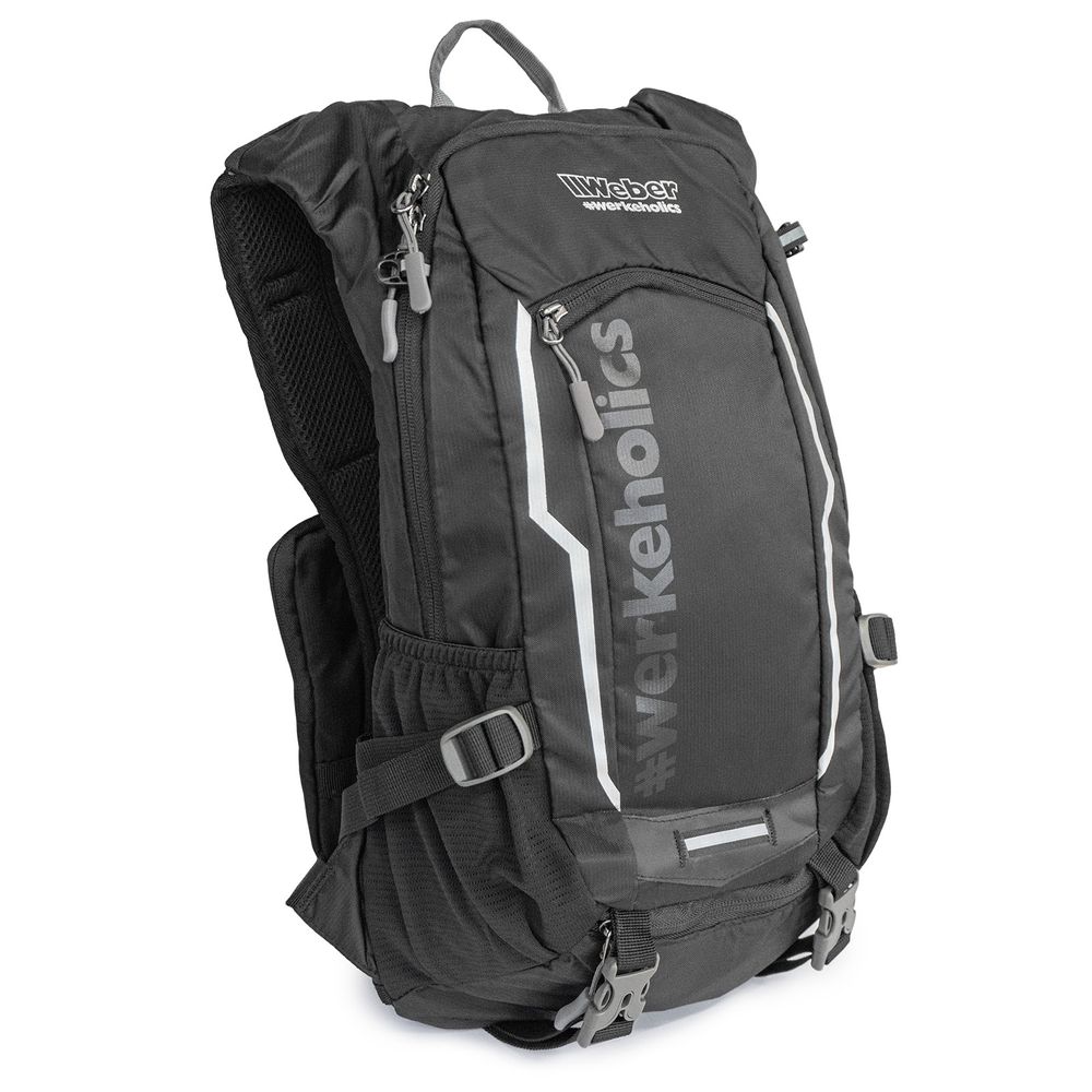 Weber #Werkeholics Outdoor, Fahrrad & Offroad Rucksack schwarz 18 Liter für 2L Trinkblase Fahrradrucksack Trinkrucksack Motorrad Sportrucksack