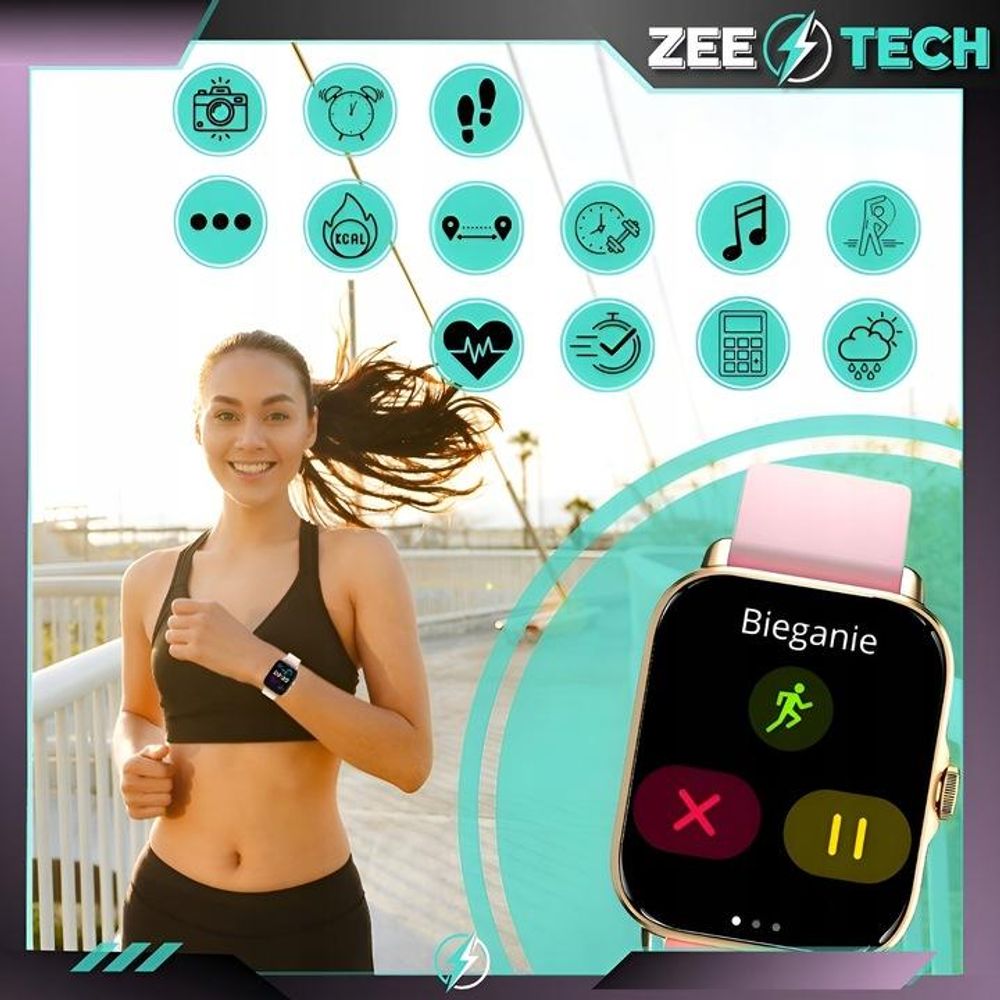 Damensmartwatch Armbanduhr Anrufe Ekg Puls Smartwatch 4 Armbänder