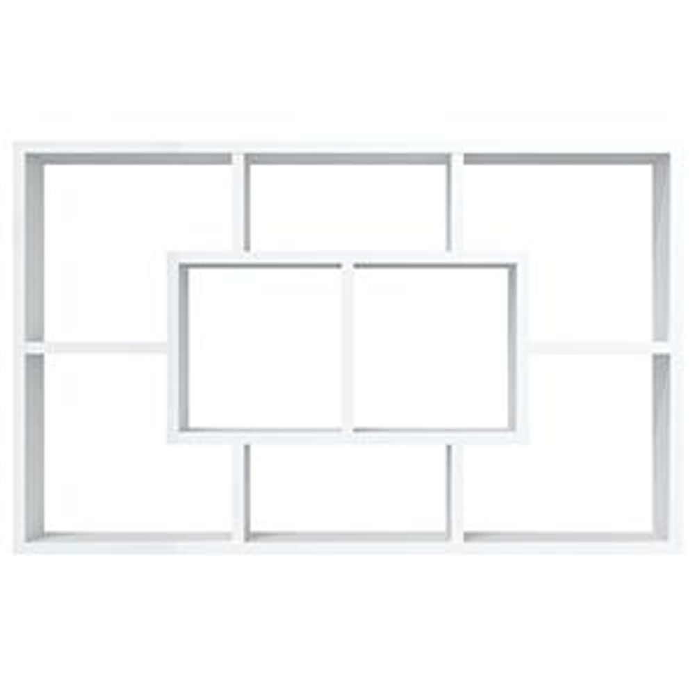 Scaffale a parete bianco 85x16x52,5 cm in materiale ligneo
