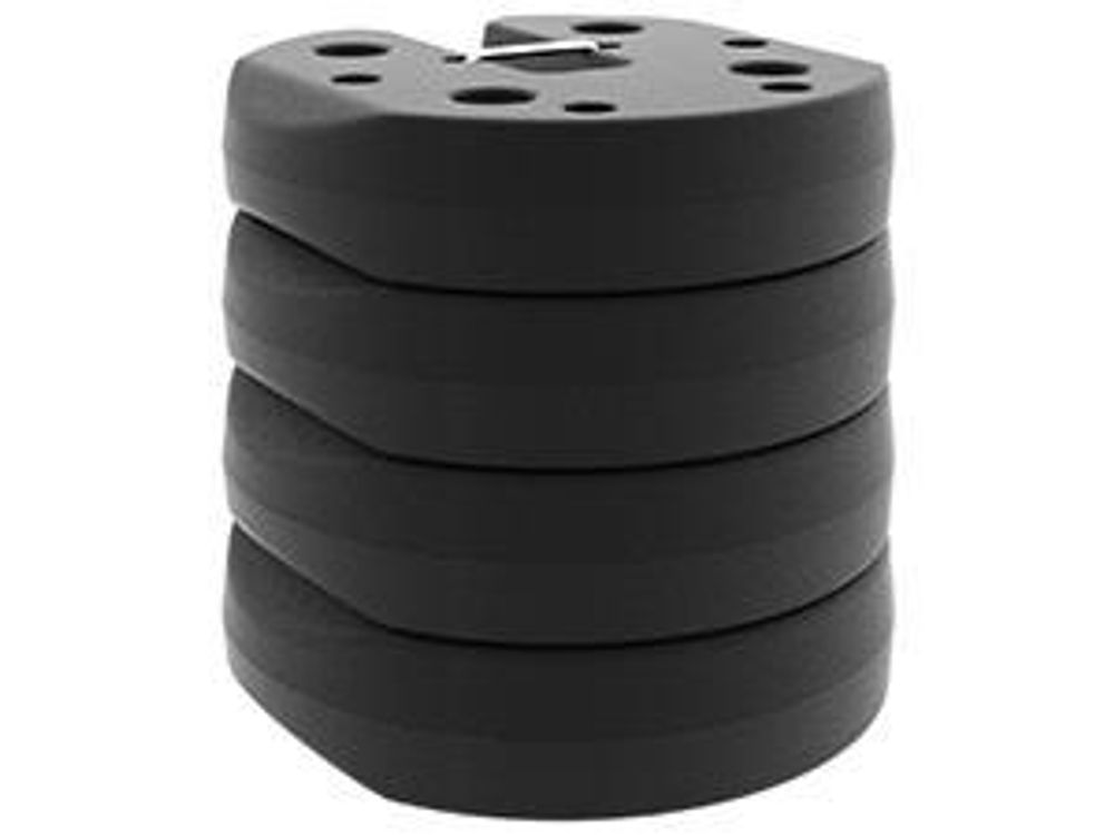 vidaXL Poids pour pavillon 4 pcs. noir 220x50 mm béton