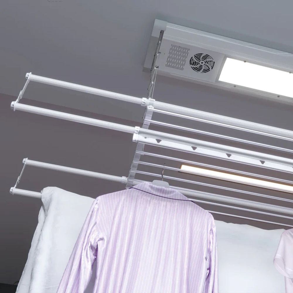 Stendibiancheria elettrico da soffitto Foxydry Air 160 Cm - Acciaio e Alluminio