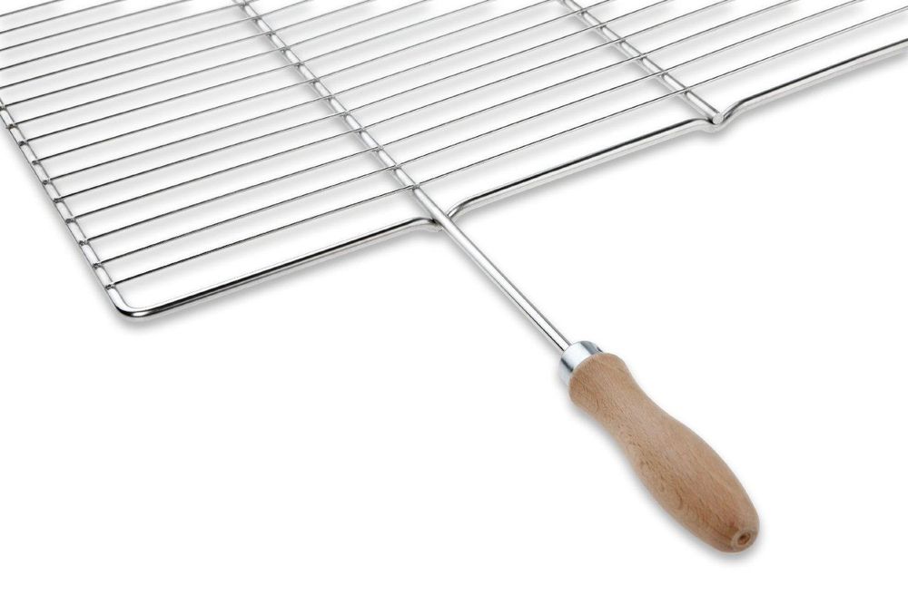 DEOS Grillrost aus Edelstahl 53 × 38 cm mit Holzgriffen – zusätzliche Produktansicht