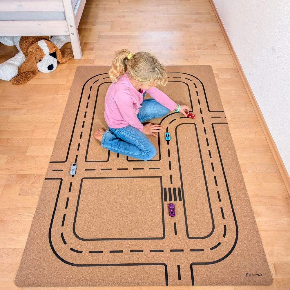 Spielmatte Straße aus Kork