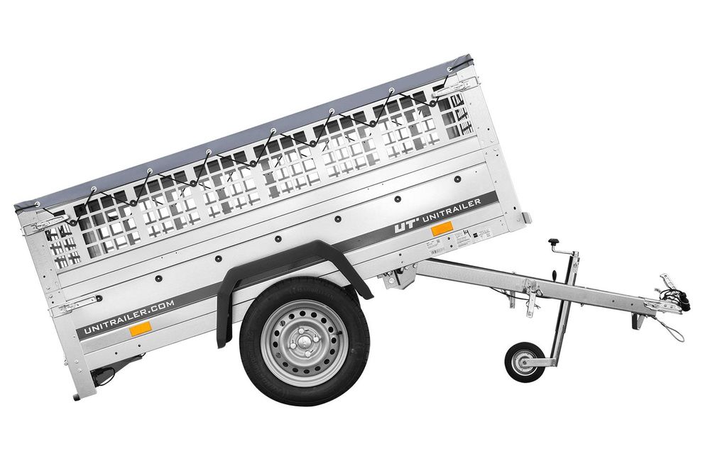 Pkw Planenanhänger GARDEN TRAILER 200 KIPP mit Laubgitteraufsatz, Stützrad, Flachplane