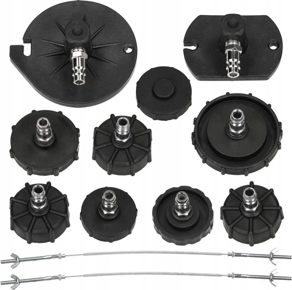 LUXTOM | Bremsenentlüftungsgerät Adapter, 11 Adaptern für Kraftfahrzeuge, für Druckluft Bremsenentlüfter, Bremsenentlüftungsadapter