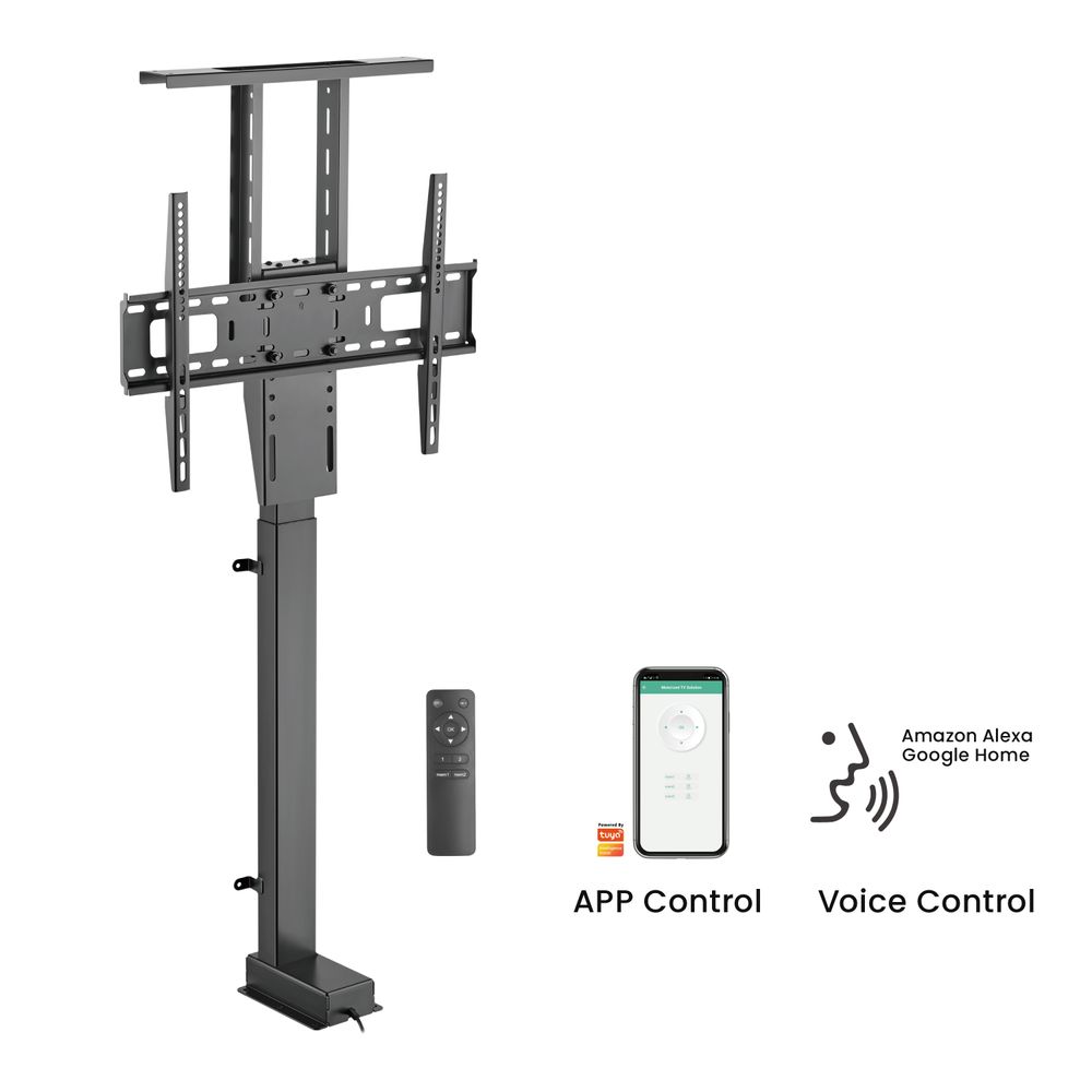 Elektrische Auszugshalterung für Maclean TUYA 37''-80''' VESA 600x400 max 60kg MC-866T + HDMI 2.0 4K 3D UHD 1.8m CABLE 48 bit
