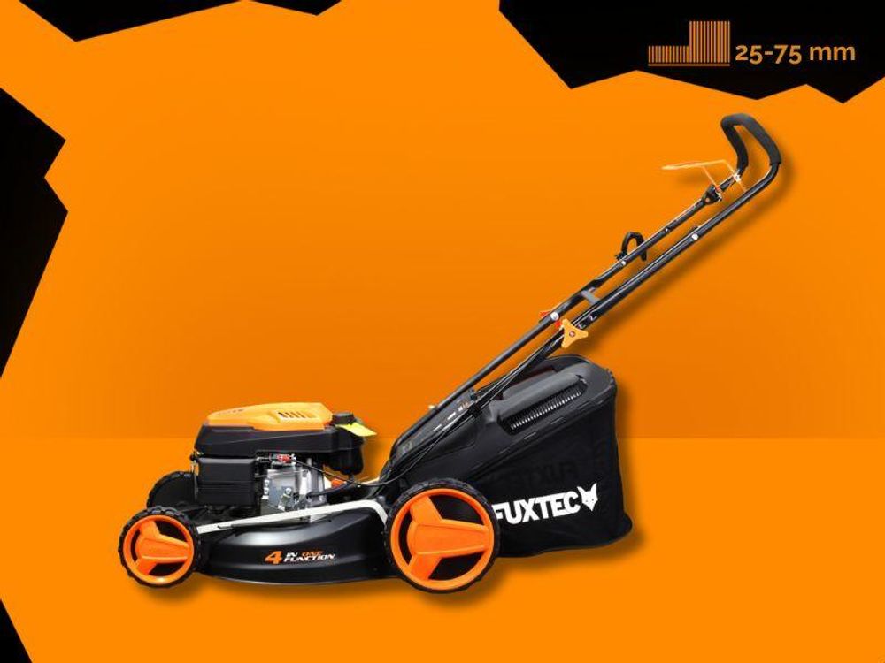 FUXTEC FX-RM4646SL, Schieberasenmäher, 1000 m², 45,7 cm, 2,5 cm, 7,5 cm, Rotorblätter