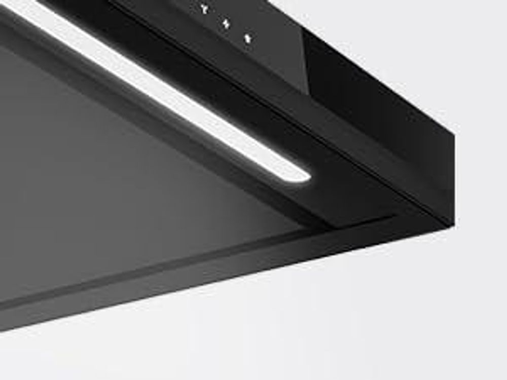 Klarstein Velaire Dunstabzugshaube 90 cm - A++ , 595 m³/h, Touch-Bedienung, LED, leise, Wandhaube, Aluminium- & Aktivkohlefilter, Schwarz