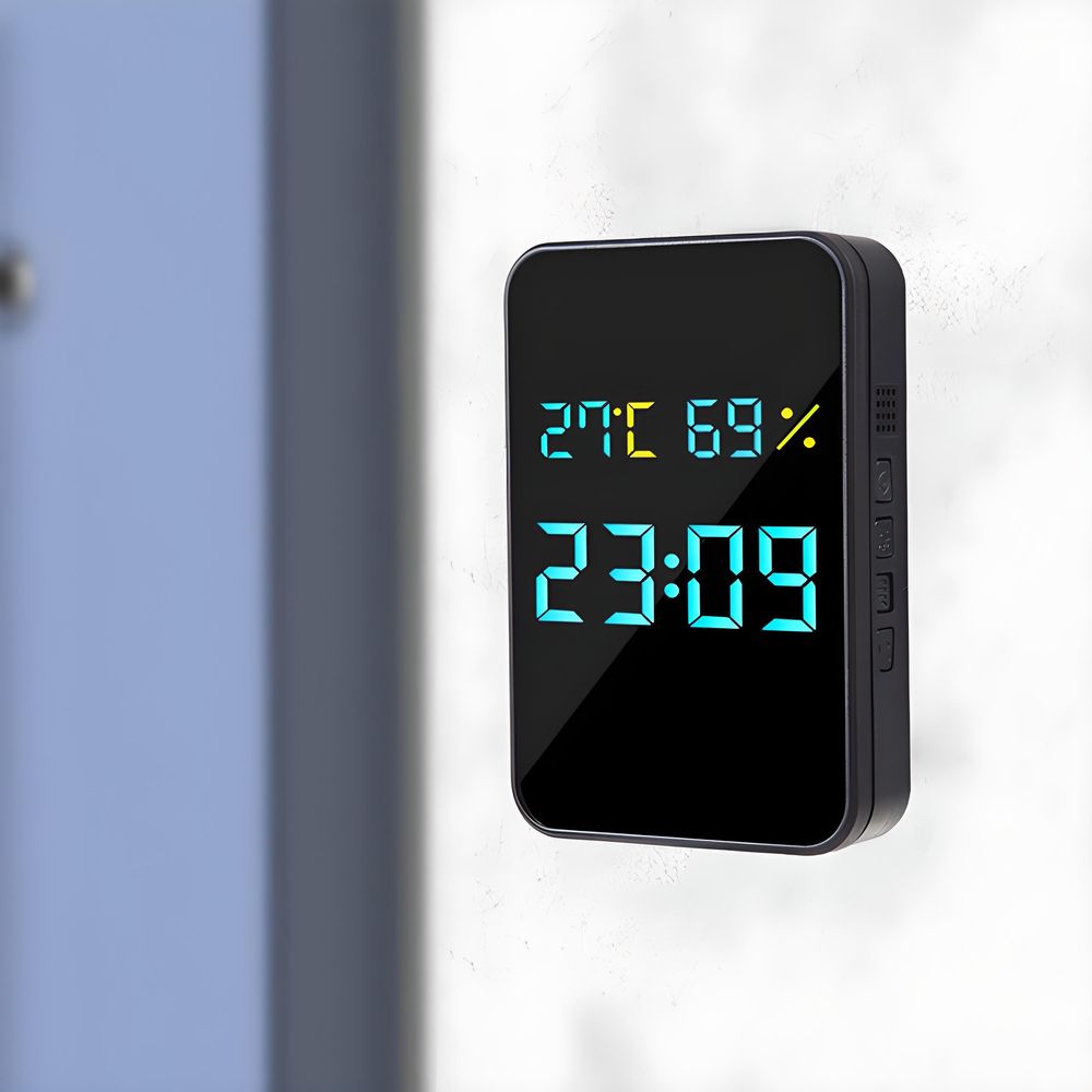 Türklingel Funkklingel Set mit Uhr und Thermometer Funk Klingel Kabellose 38 Melodien LED Hygrometer 150M Reichweite Haustür Retoo
