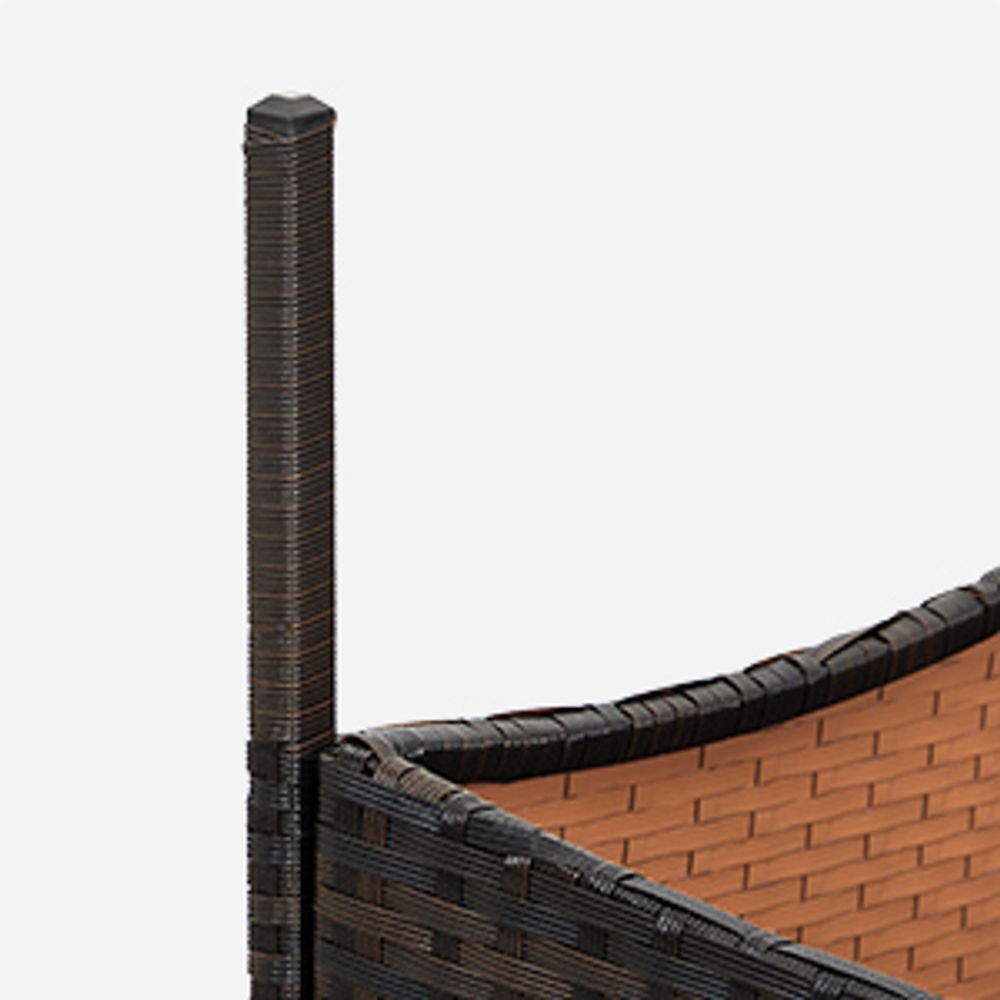 SONGMICS (3-tlg) Balkonmöbel, Gartenlounge-Set, aus PE-Polyrattan, Tisch und 2 Stühle, schwarz-grau