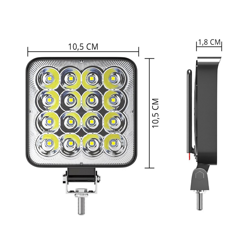 4x LED Arbeitsscheinwerfer Arbeitsscheinwerfer 12V 24V 8000lm Anbau Offrad SUV ATV Traktor Arbeitslicht Flutlicht Scheinwerfer Arbeitslicht 48W Retoo