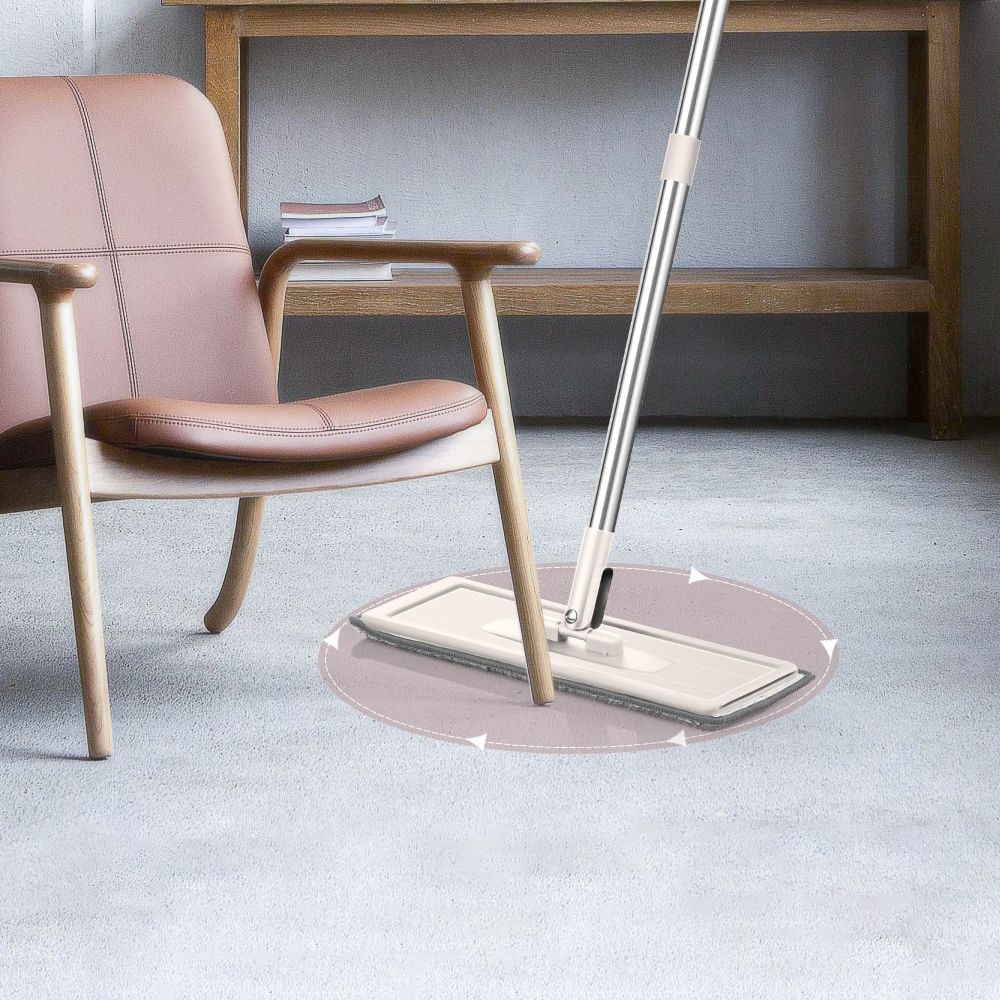 Bodenwischer Set mit Eimer und Profi Wischmopp Wischmop Teleskopstiel Flach Mopp Mop Clean Mikrofaser XL Wischbezug Alle Arten von Böden Retoo