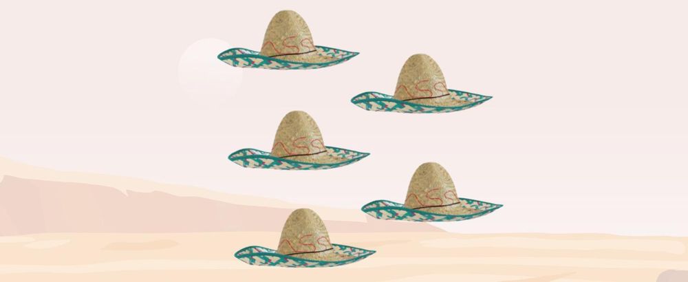 Sombrero Set Mexikohut Uni 2er Pack