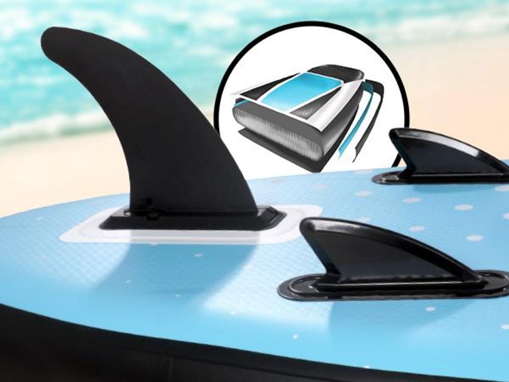 Stand Up Paddle Board Moana | SUP Board - inkl. Paddel, Pumpe & Rucksack - Standup Surfbrett aufblasbar - Kajak - Paddling Board - 325x85x15 cm