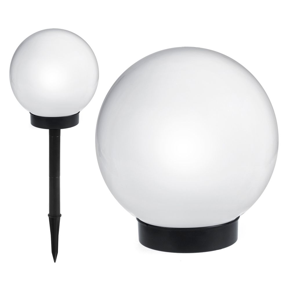 4x GreenBlue Solarlampe, freistehend Garten Kugel 25x25x58cm weiße LED GB166