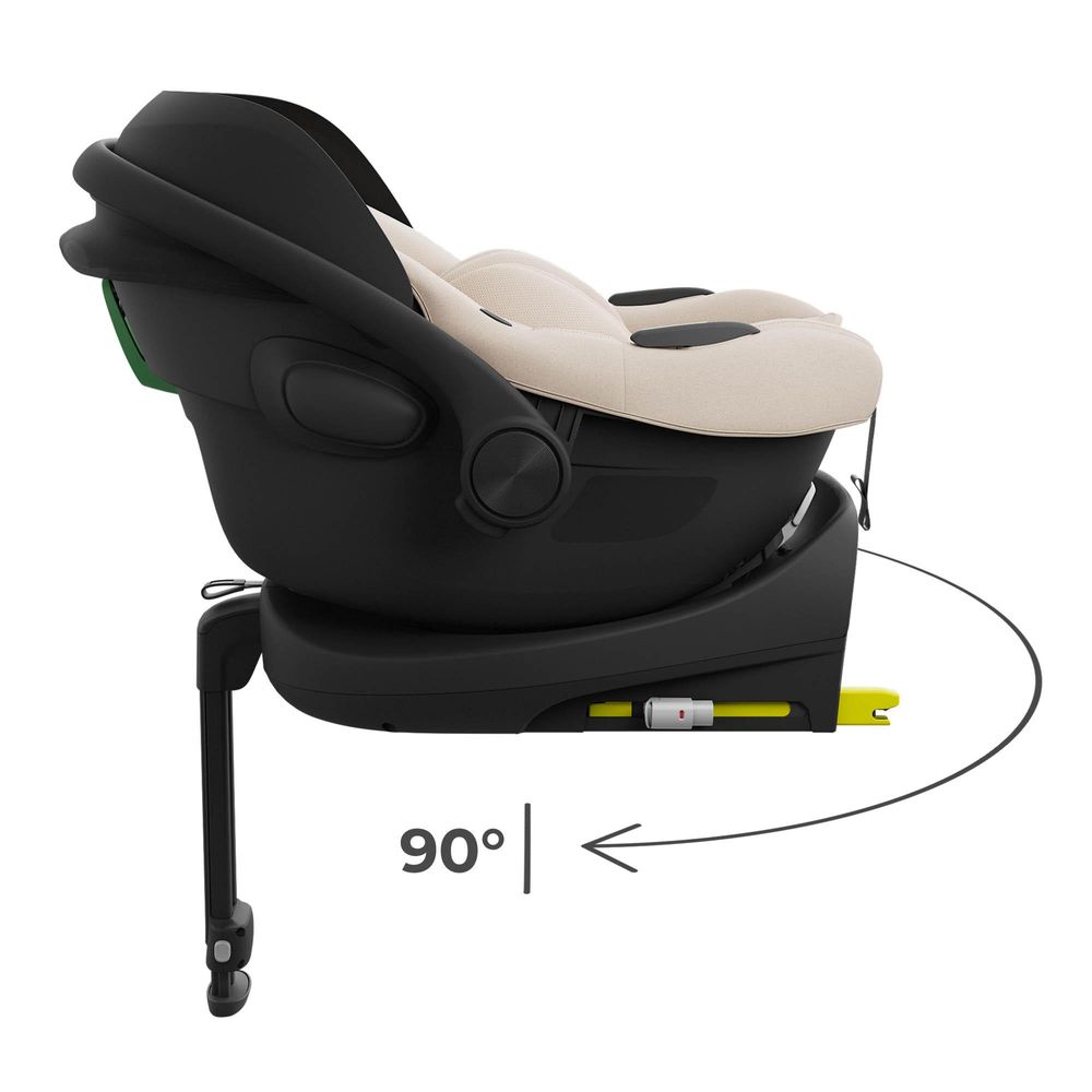 Kinderkraft I-LITE ENDURA SAFE FX – i-Size Babyschale 40–87 cm, ultraleicht 3,2 kg, SPS+, ERGO PAD, Beige