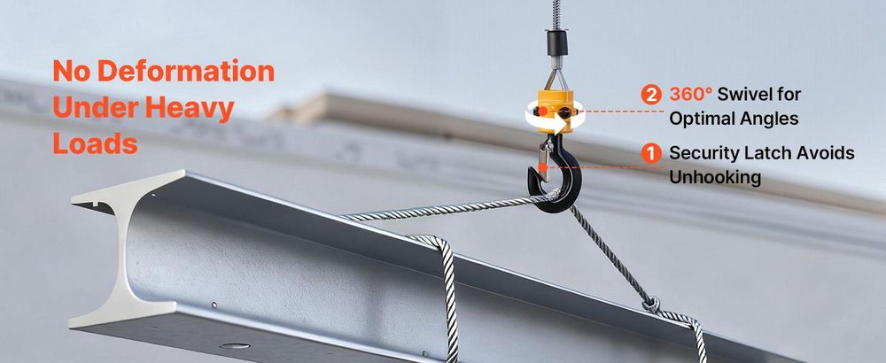 VEVOR Seilwinde Elektrisch 700 kg, 3-in-1 Hebezug 1500 W, Seilhebezug 7,6 m Hubhöhe, Seilzug 5 m/min, mit manueller, kabelgebundener & kabelloser Fernbedienung für Fabrik, Lager & Garage