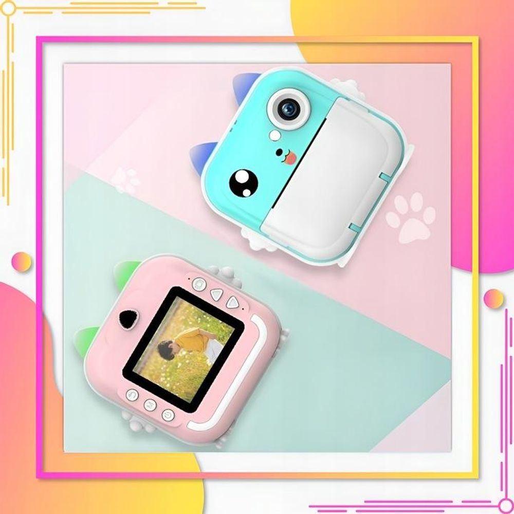 Sofortkamera Für Kinder Drucker Mit 32Gb Karte + 3 Rollen