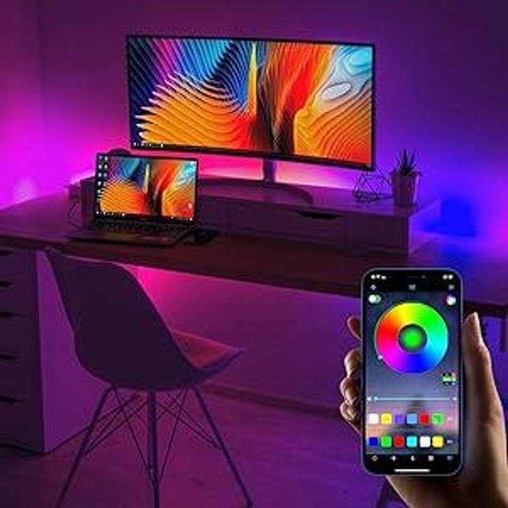 ZMH LED pásky 30m Smart RGB 16 milionů barevných variací nastavitelných pomocí aplikace pro dálkové ovládáníVhodné pro pártyVánoční dekorace