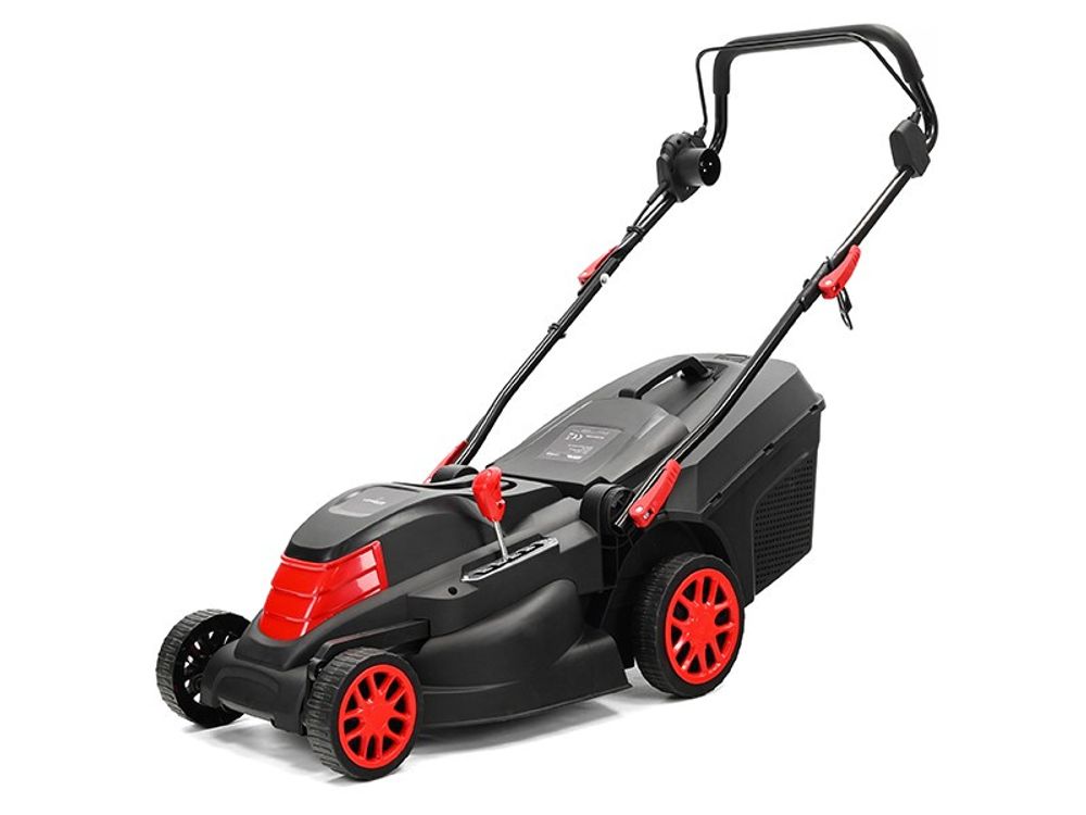LEHMANN Elektro-Rasenmäher bis 1000 m², 1600 W, 38 cm Schnittbreite, 40 L Grasangkorb, 5-stufige Schnitthöheneinstellung von 25 bis 75 mm