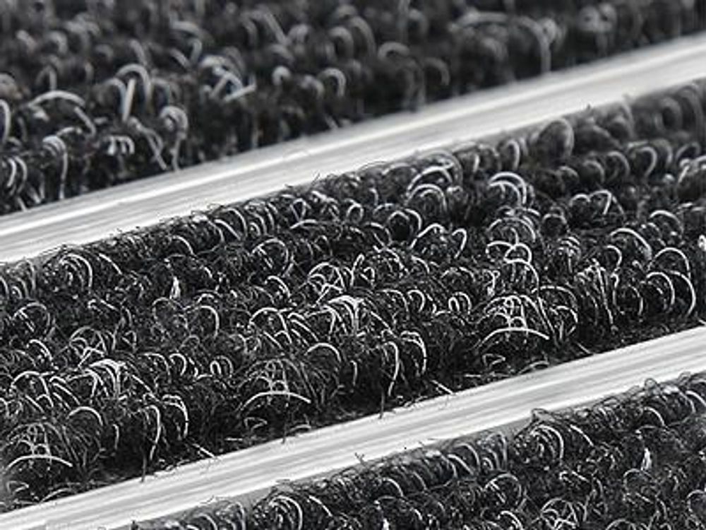 Fußmatte Außen Schmutzfangmatte für Draußen - 40 x 60 cm silbernem Aluminiumrand Wetterfester Fußabstreifer Outdoor Fußmatte