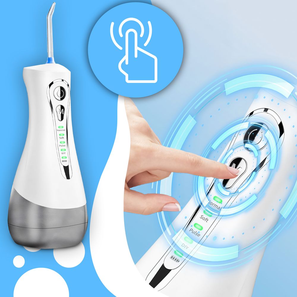Munddusche Kabellos Elektrischer Zahnreiniger für optimale Zahn- & Zahnfleischpflege USB Typ-C Wiederaufladbare Wasser Flosser IPX6 Retoo