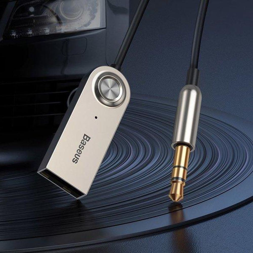 BA01 Kábel Bluetooth 5.0 audio prijímača, AUX jack audio adaptér, čierny